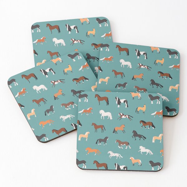 Item preview, Different Types of Horse Breeds Pattern designed and sold by quinellie.