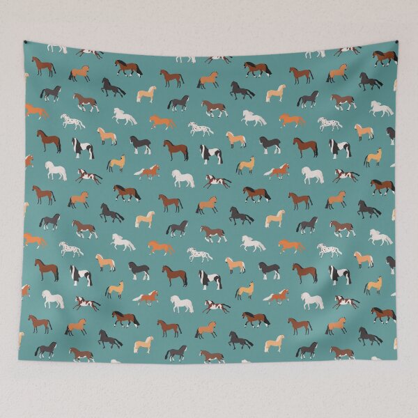 Item preview, Different Types of Horse Breeds Pattern designed and sold by quinellie.