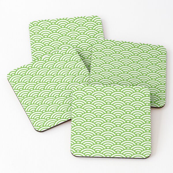 Item preview, Seigaiha - Japanese Traditional pattern green designed and sold by MikazukiDesign.