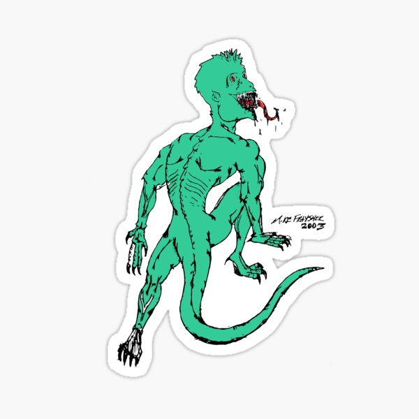 Item preview, Green Psycho Lizard designed and sold by mfraysher.