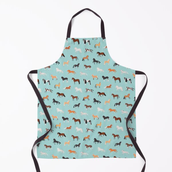 Item preview, Different Types of Horse Breeds Blue Pattern designed and sold by quinellie.