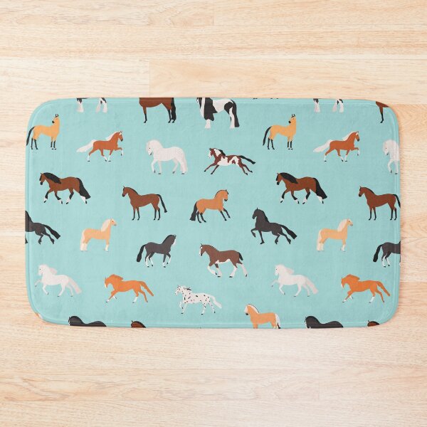 Item preview, Different Types of Horse Breeds Blue Pattern  designed and sold by quinellie.