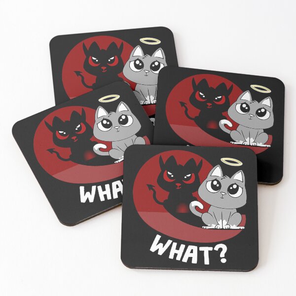 Item preview, What It Wasn't Me - Funny Devil Angel Bad Cat designed and sold by BremeKen.