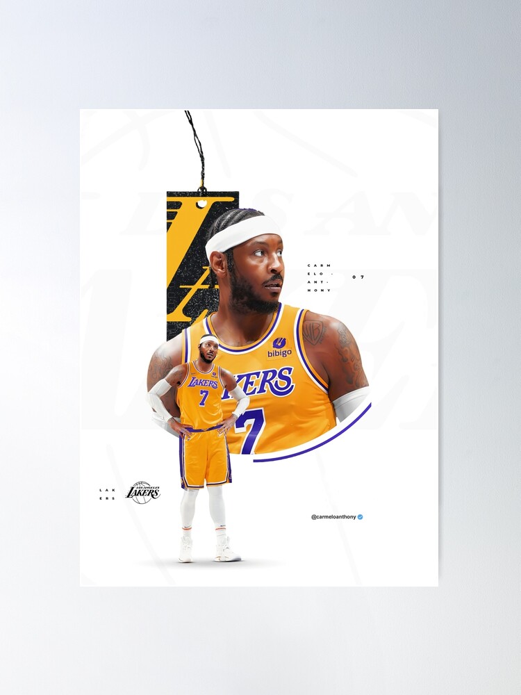 Carmelo Anthony Basketball Paper Poster Lakers Long Sleeve T-Shirt