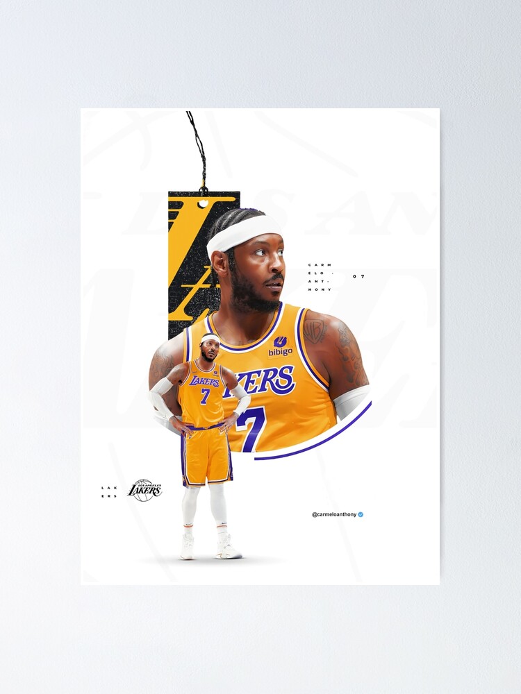 Carmelo Anthony Basketball Paper Poster Lakers - Carmelo Anthony