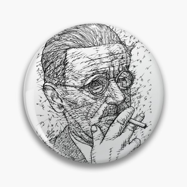 Item preview, JAMES JOYCE - ink portrait .2 designed and sold by lautir.