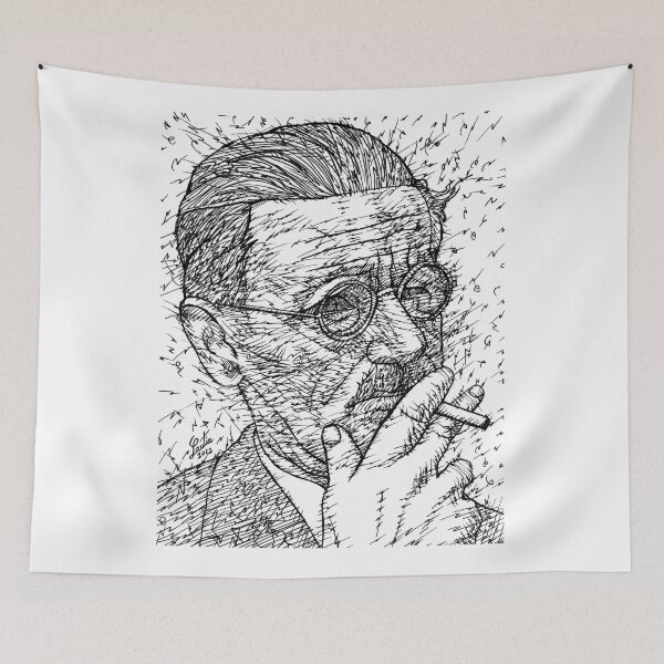 Item preview, JAMES JOYCE - ink portrait .2 designed and sold by lautir.