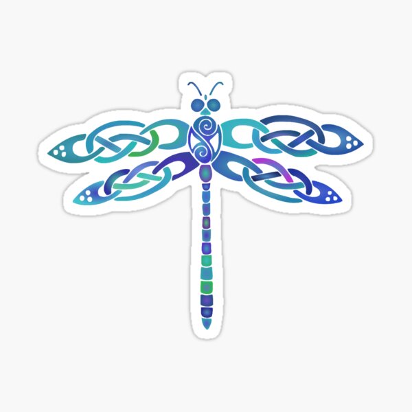 Front Shoulder Celtic Dragonfly Tattoo