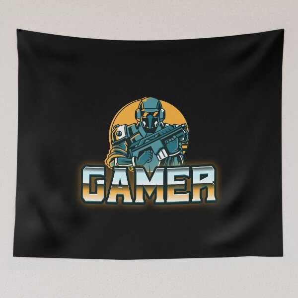 Item preview, Gamer with Retro Futuristic Soldier designed and sold by PRIVARSHU.