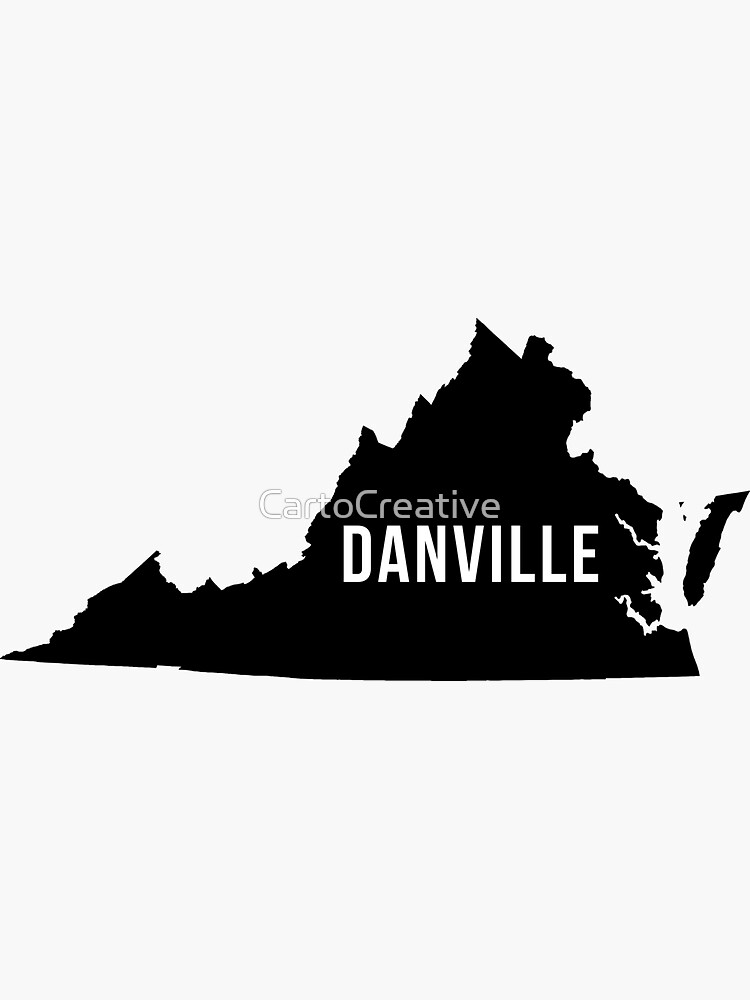 Danville Virginia State Silhouette Sticker For Sale By Cartocreative Redbubble 3846