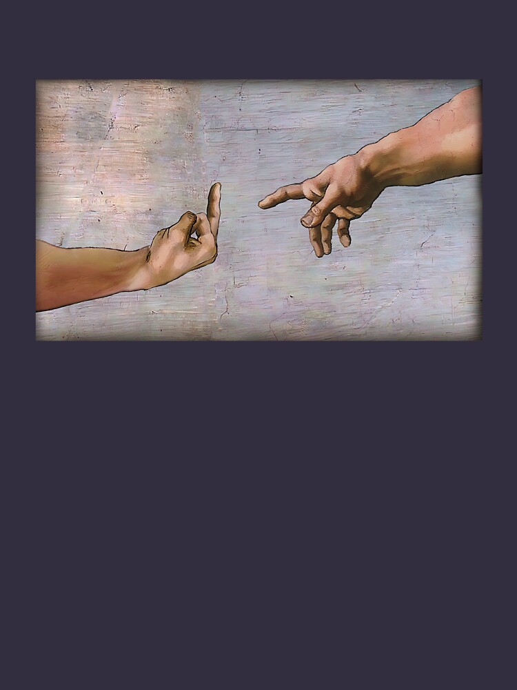 creation of adam middle finger