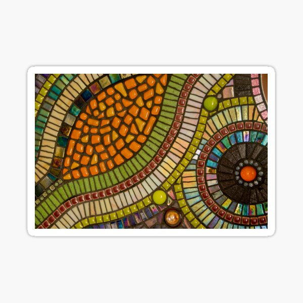 Abstract glass mosaic pattern Sticker