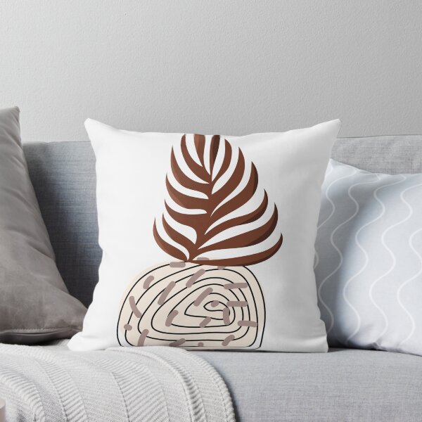Artikelvorschau, Boho Linie abstrakte beige Blätter Terrakotta-Orange entworfen und verkauft von AichaShopS.