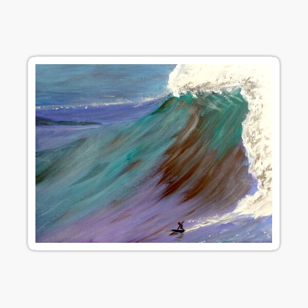 Surfer. Ocean wave Sticker