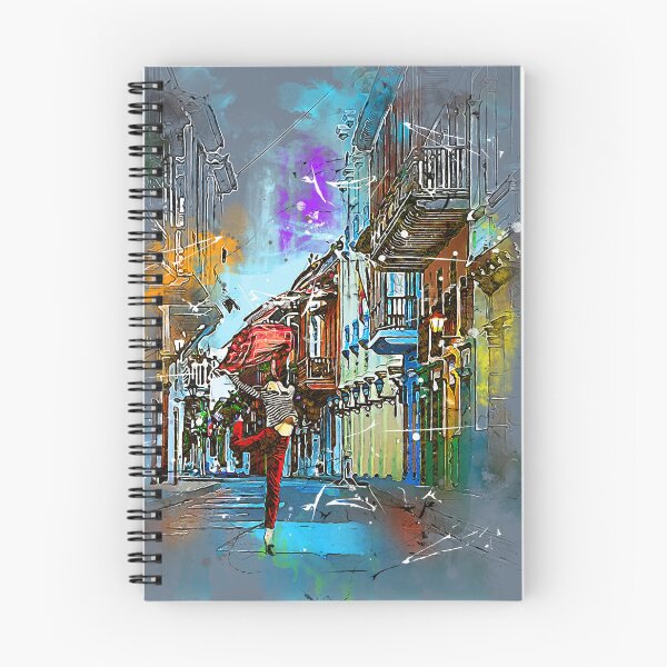 Item preview, Dancing on a road in Cartagena Colombia watercolor design designed and sold by M-Infinite.