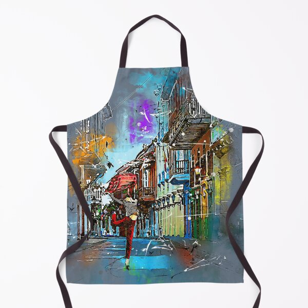 Item preview, Dancing on a road in Cartagena Colombia watercolor design designed and sold by M-Infinite.