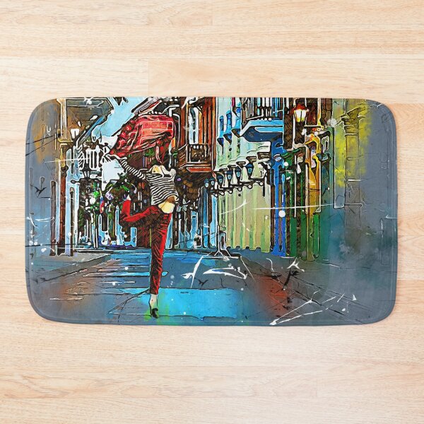 Item preview, Dancing on a road in Cartagena Colombia watercolor design designed and sold by M-Infinite.