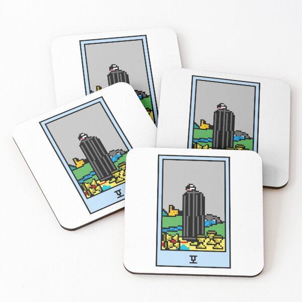 Artikelvorschau, Moment, ist das Pixel-Art-Tarot? Weiß – Minor Arcana „Five of Cups“ (Design für T-Shirt, Aufkleber und andere Accessoires) entworfen und verkauft von Pixel Waite.