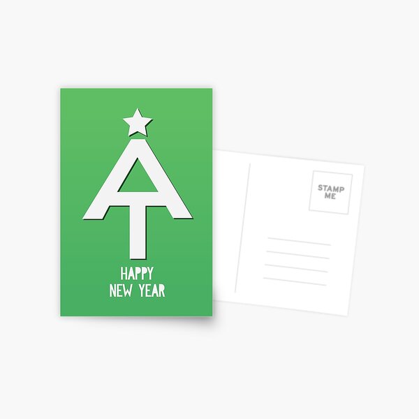 Appalachian Trail Happy New Year Postcard