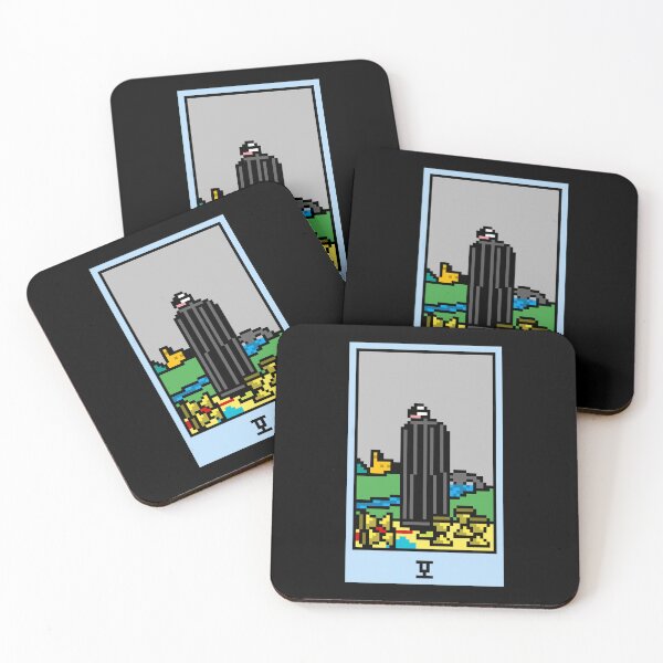 Item preview, Wait, is this pixel art tarot? Black - Minor Arcana 'Five of Cups' (Design for T-shirt, stickers and other accessories) designed and sold by Pixel Waite.