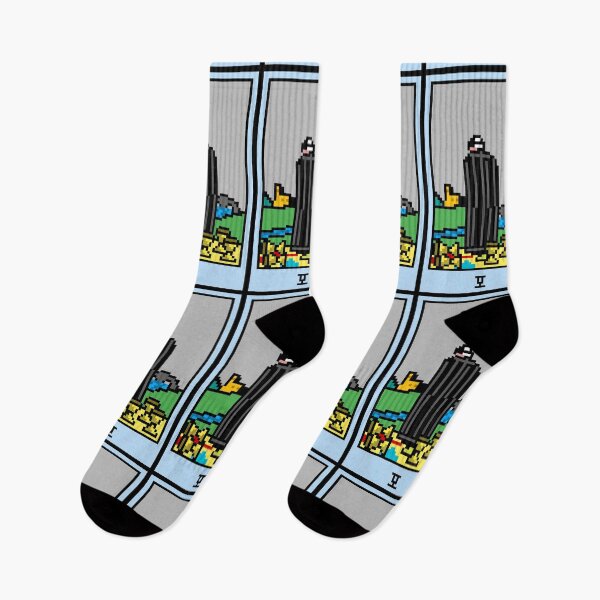 Item preview, Wait, is this pixel art tarot? Black - Minor Arcana 'Five of Cups' (Design for T-shirt, stickers and other accessories) designed and sold by Pixel Waite.