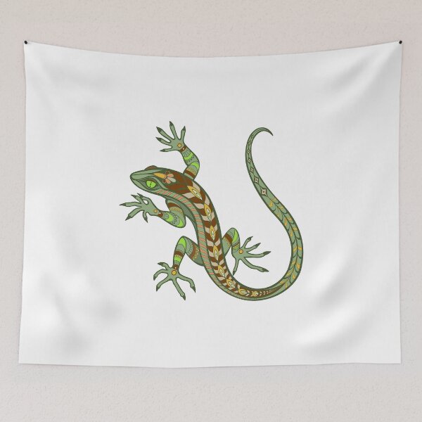 Item preview, Abstract Stylized Lizard Colorful Tattoo Art For Lizard Lover designed and sold by Bad Kitty Designz.
