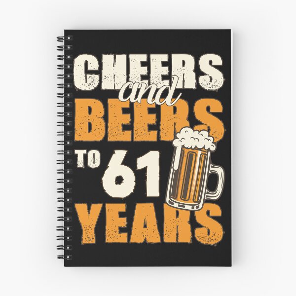 Item preview, Cheers and Beers to 61 years, funny birthday gift designed and sold by HeavyStyle.