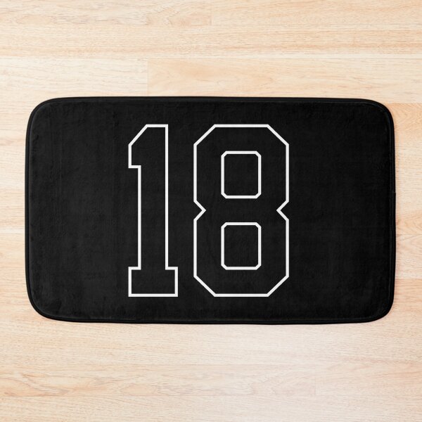 Item preview, Black Number 18 lucky sports jersey eighteen designed and sold by HeavyStyle.