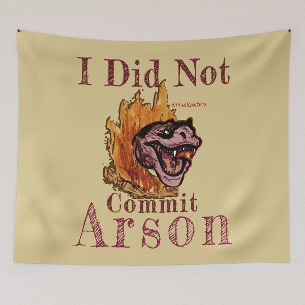 Item preview, i did not commit arson - Yellowbox ink painting designed and sold by twyellowbox.