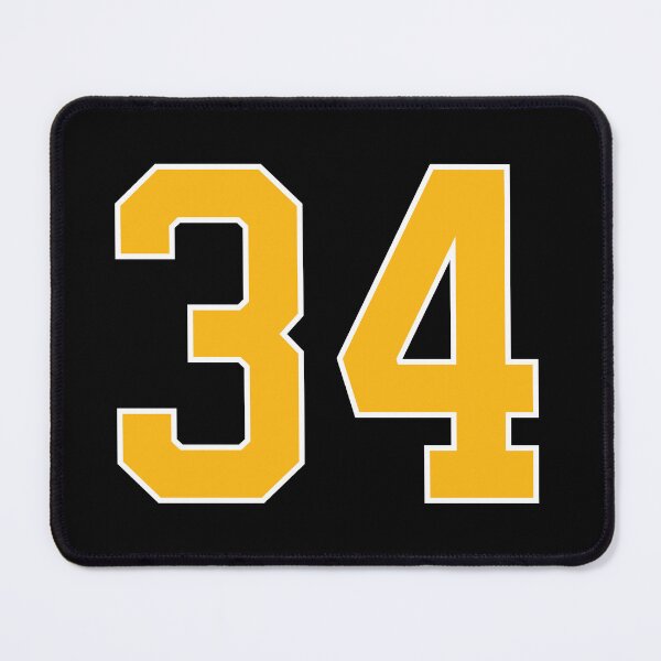 Item preview, Yellow Number 34 lucky sports jersey thirty four designed and sold by HeavyStyle.