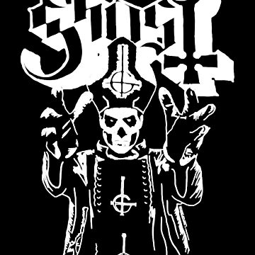 "Ghost B C Hands Up Papa Emeritus Black New Officia" Graphic T-Shirt ...