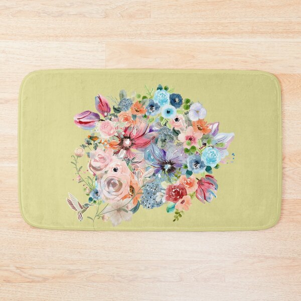 Item preview, Beautiful Pastel Floral Patterns With A Pretty Hummingbird, For Flower Lovers  designed and sold by haRexia.