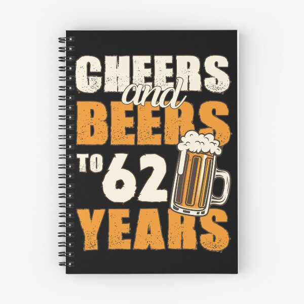 Item preview, Cheers and Beers to 62 years, funny birthday gift designed and sold by HeavyStyle.