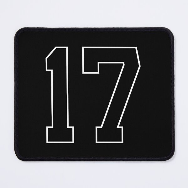 Item preview, Black Number 17 lucky sports jersey seventeen designed and sold by HeavyStyle.