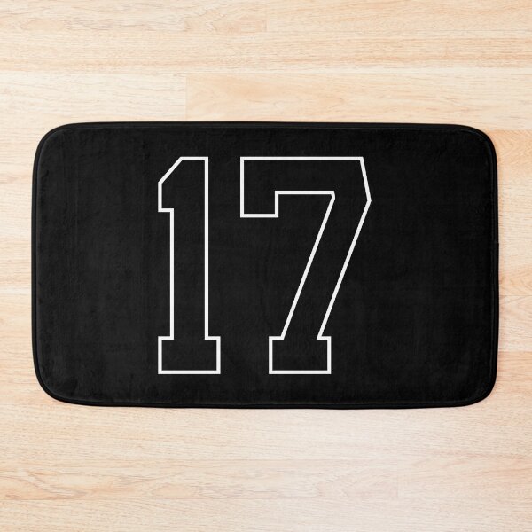 Item preview, Black Number 17 lucky sports jersey seventeen designed and sold by HeavyStyle.