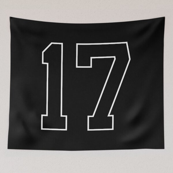 Item preview, Black Number 17 lucky sports jersey seventeen designed and sold by HeavyStyle.