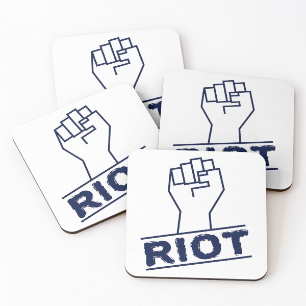 Item preview, Angled male hand with a strongly clenched fist and the inscription riot in grunge style designed and sold by GAleksS.