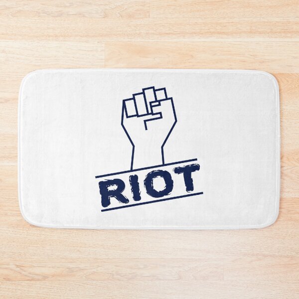 Item preview, Angled male hand with a strongly clenched fist and the inscription riot in grunge style designed and sold by GAleksS.