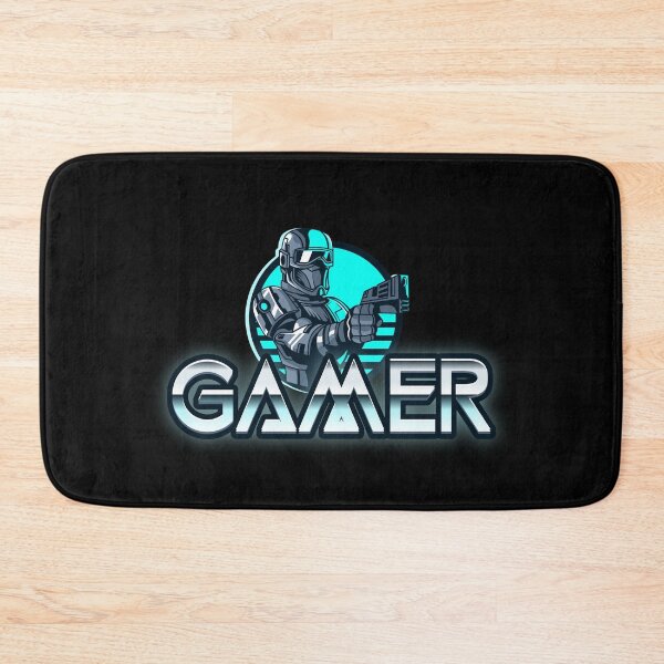 Item preview, Gamer with Retro Futuristic Cyborg Soldier designed and sold by PRIVARSHU.