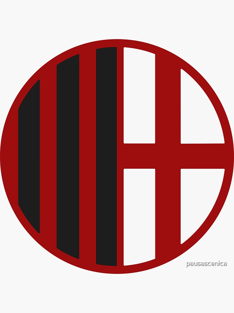 ADESIVI A.C. MILAN CON APPLICATION 30 X 20 CM 