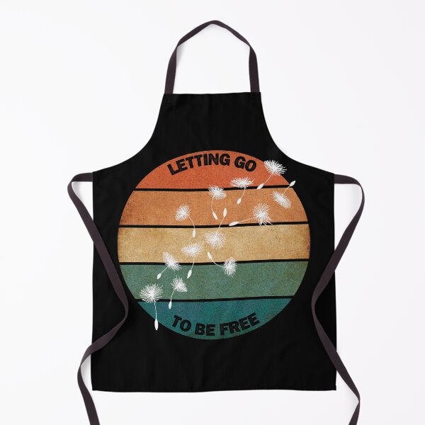 Item preview, I am letting go, so I can be free. Beautiful retro sunset dot painting with dandelions floating in the wind. designed and sold by Orianah.