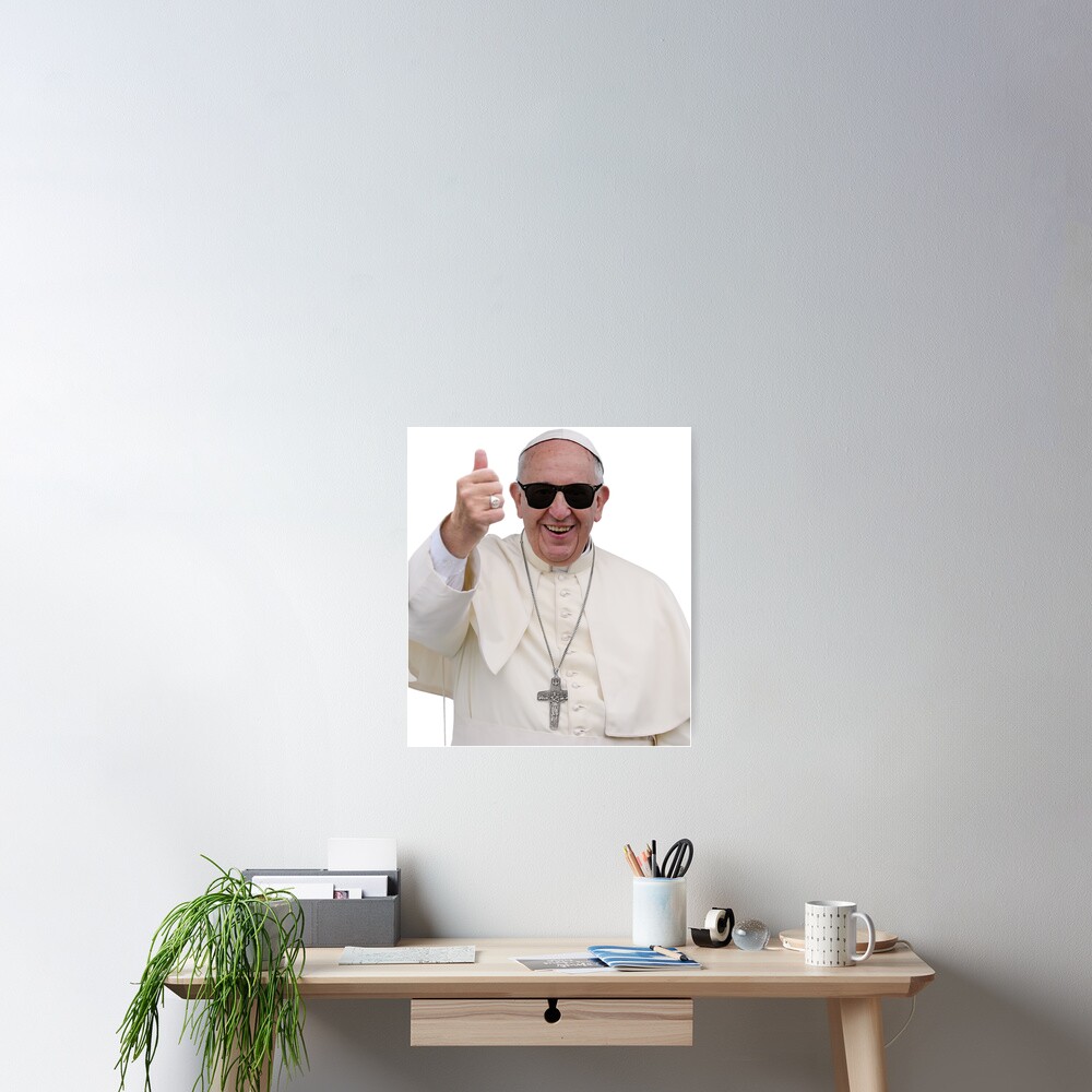 "Lustige Daumen hoch Papst Franziskus" Poster von Beltschazar Redbubble