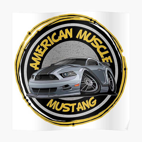 "American Muscle Mustang" Poster for Sale by WilcoxPhotoArt | Redbubble