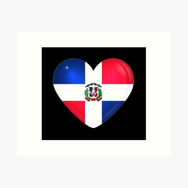 Aperçu de l'œuvre Mon cœur est en République dominicaine, j'adore la République dominicaine. créée et vendue par ArtIsParty.