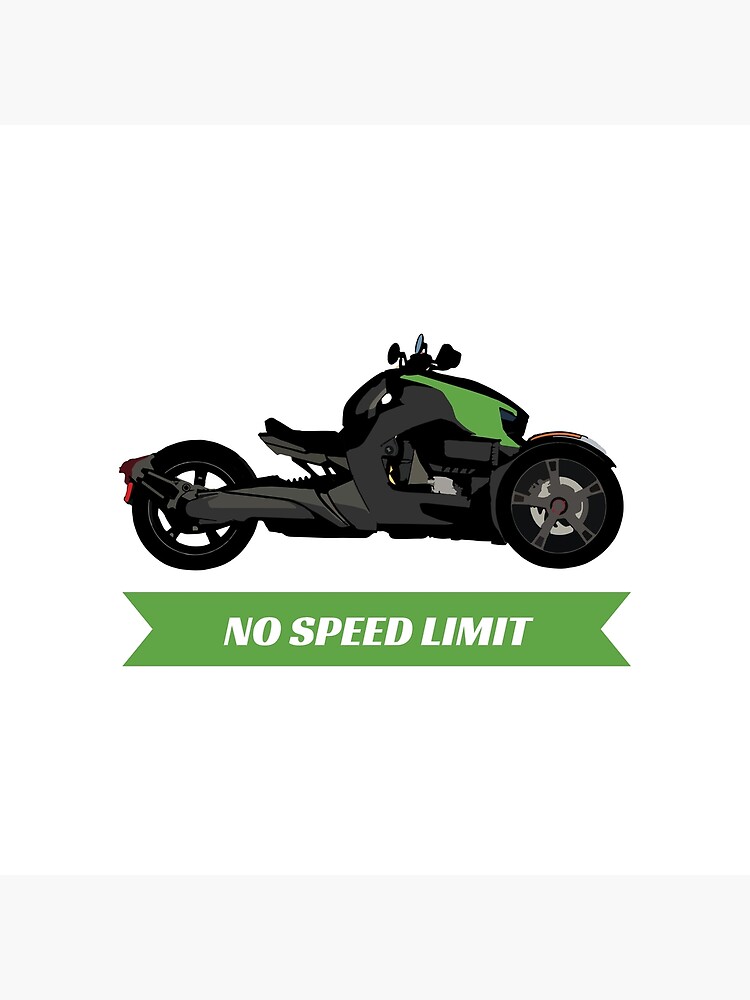 "CanAm Ryker green "No Speed Limit"" Poster for Sale by WiredDesigns