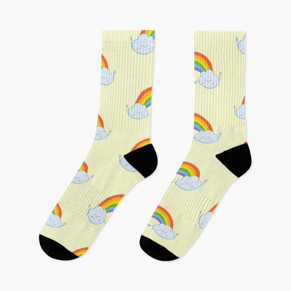 Item preview, Cute Kawaii ondeando nubes y arco iris designed and sold by NicoletaDesigns.