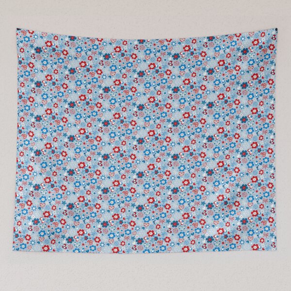 Item preview, Patriotic Fourth of July Fireworks Stars Hearts Flowers Stars and Stripes designed and sold by KrisInStitches.