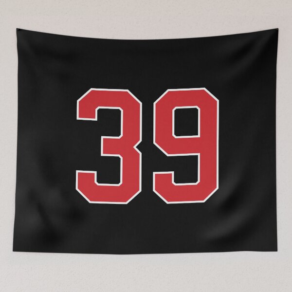Item preview, Sports Number 39, red black color lucky sport thirty nine designed and sold by ArtIsParty.
