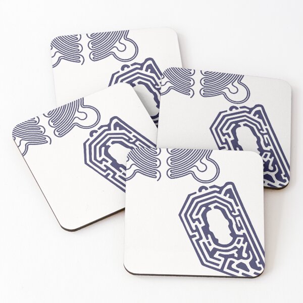 Item preview, Saffron Walden Mazes v2 (blue on white) designed and sold by Twenty Twenty Visions.