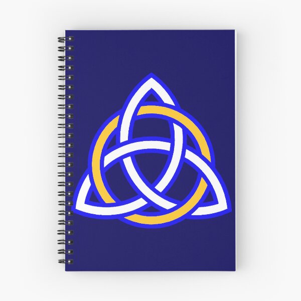 Item preview, Scottish Blue Triquetra with Gold Ring designed and sold by QAF Warlock Patterns.